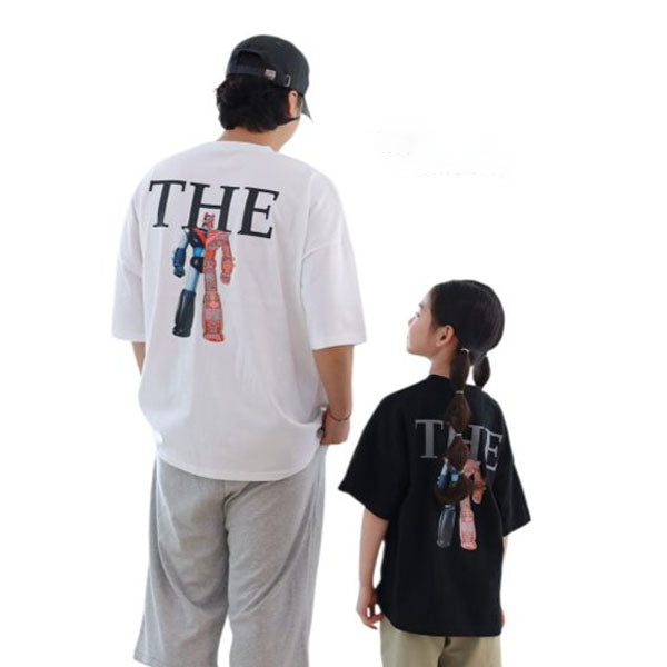 Robot Short Sleeve Tee Korean toddler t-shirt in black made in Korea