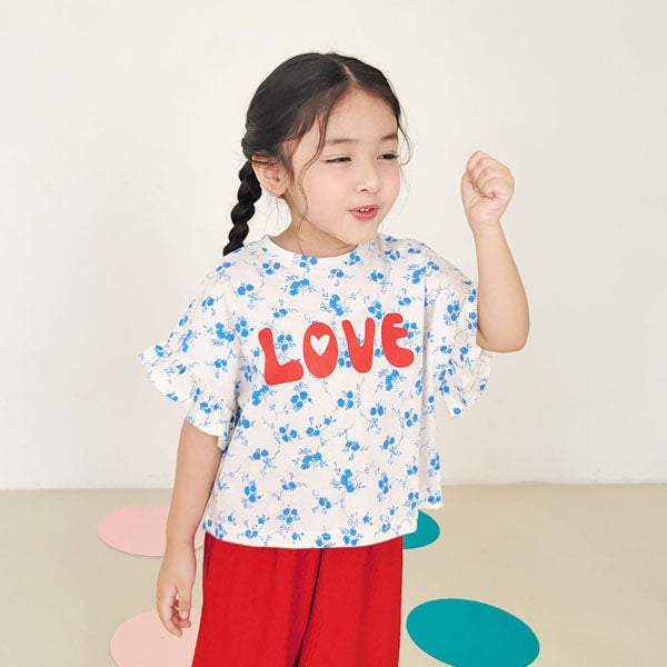 Love Tee Korean toddler t-shirt in charcoal made in Korea