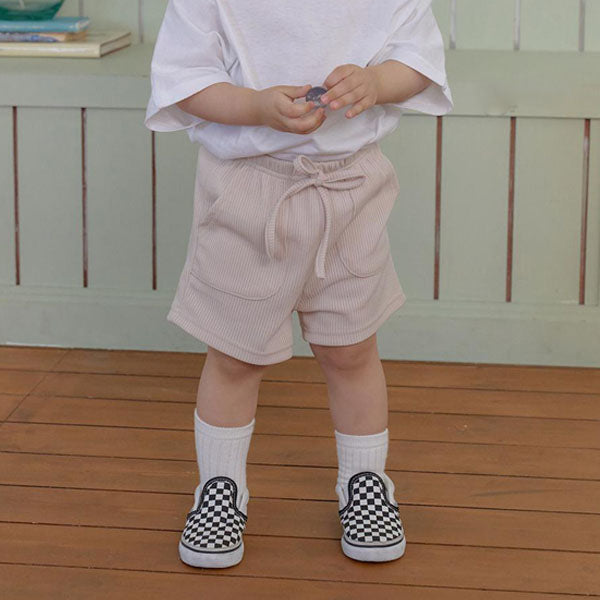 Summer Pocket Pants Korean infant pants in olive made in Korea