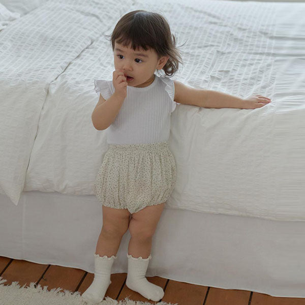 B Classic Bloomer Korean infant bloomer in flower_coral made in Korea