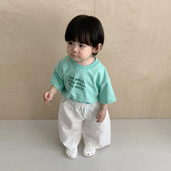 Good Pigment Tee Korean toddler t-shirt in mint green made in Korea