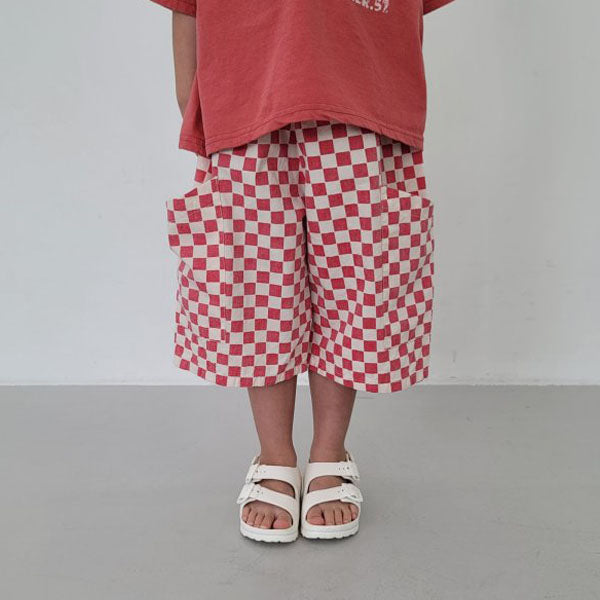 Number Pants Korean toddler pants in red made in Korea