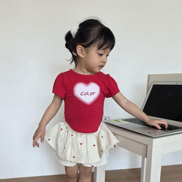 Fanfare Tee Korean toddler t-shirt in white made in Korea