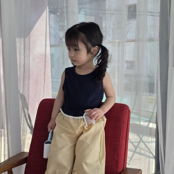 Peanut Vest Korean toddler jacket in navy made in Korea