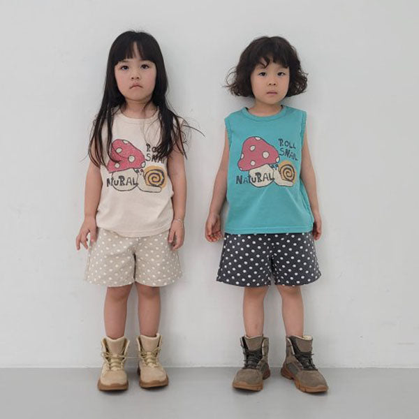 Polka Dot Pants Korean toddler pants in beige made in Korea