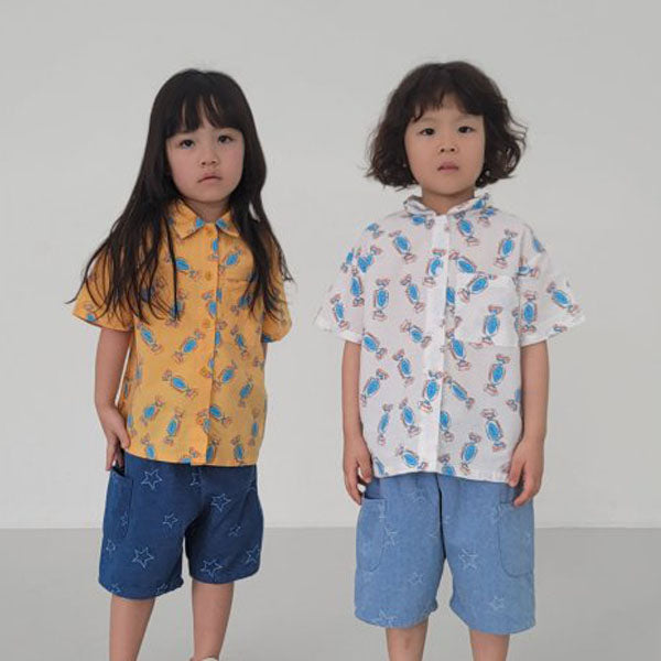Candy Shirt Korean toddler shirt in white made in Korea