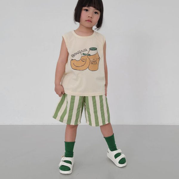 Line Pants Korean toddler pants in green made in Korea
