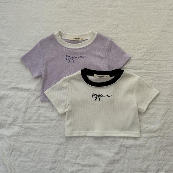 Love Tee Korean toddler t-shirt in purple made in Korea