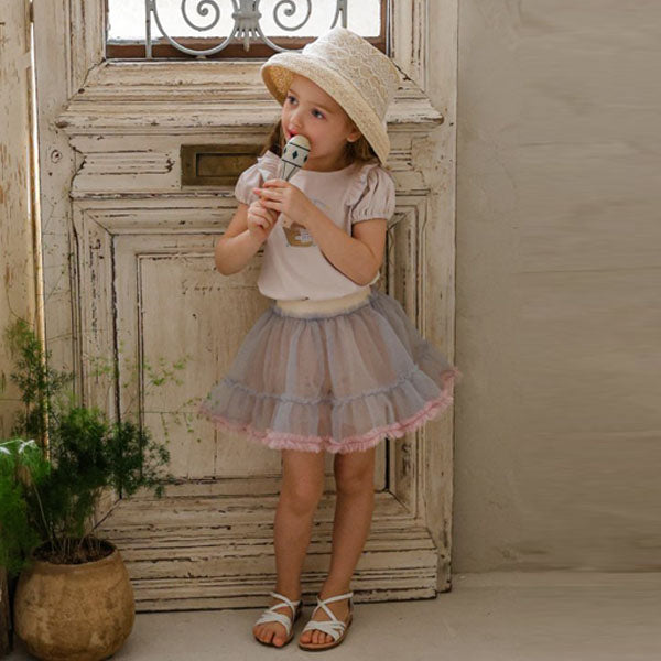 Silvia Skirt Leggings Korean toddler pants in pink made in Korea