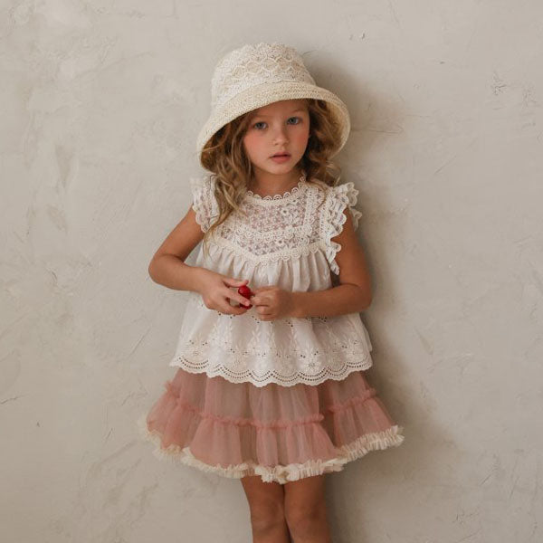 Mio Blouse Korean toddler blouse in cream made in Korea
