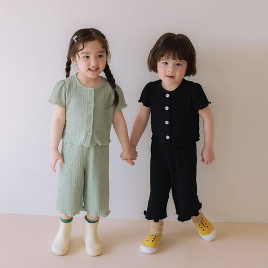 Lovely Top & Bottom Set Korean toddler set in pink made in Korea