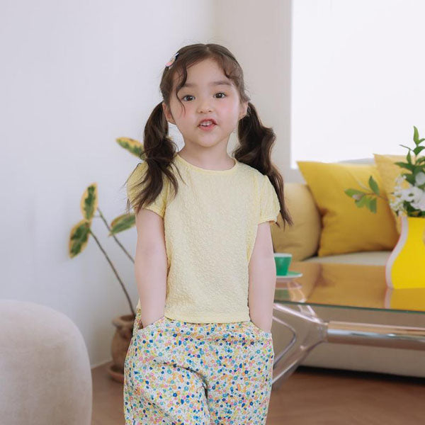 Herb Floral Blouse Korean toddler blouse in ivory made in Korea