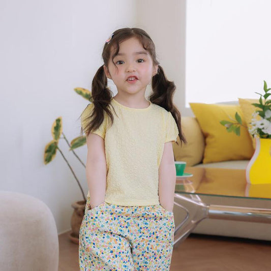 Herb Floral Blouse Korean toddler blouse in ivory made in Korea