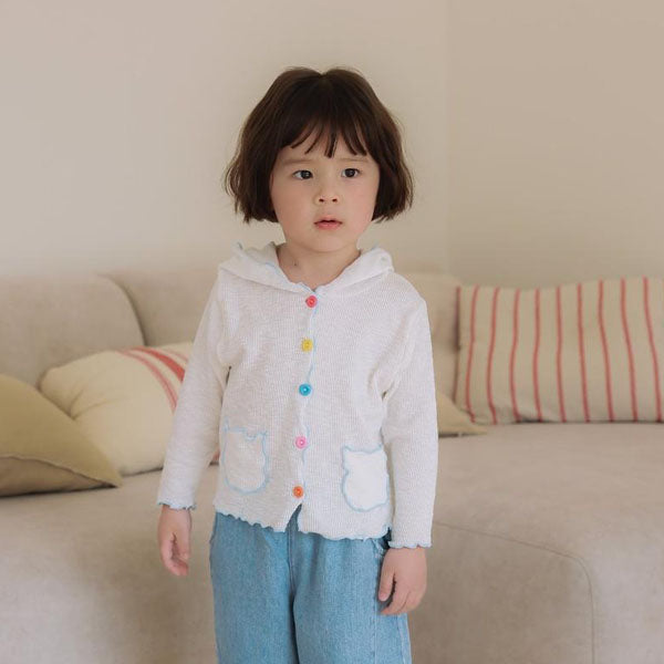 Hooded Jacket Korean toddler jacket in ivory made in Korea