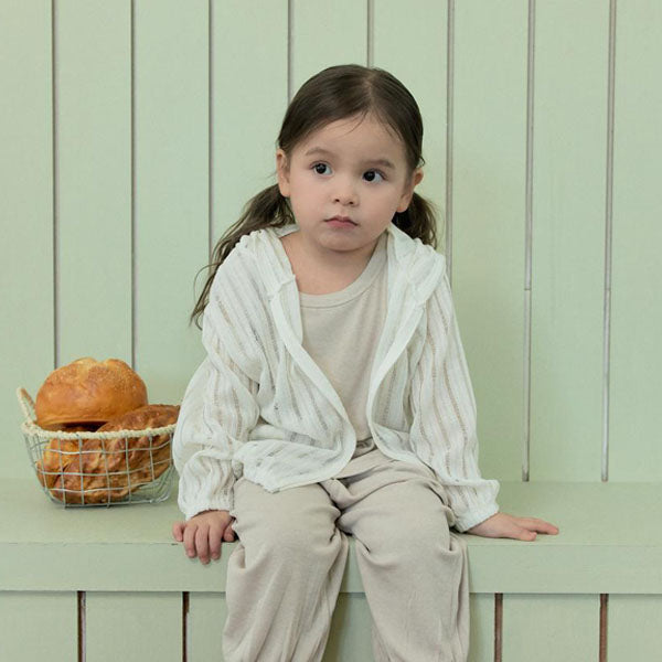 Knit Hooded Jacket Korean toddler jacket in cream made in Korea