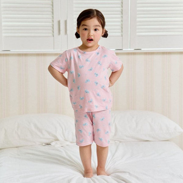 Rabbit Loungewear Korean toddler loungewear in ivory made in Korea