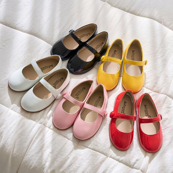 Y877 Joy Mary Jane Flats Korean infant shoes in black made in Korea