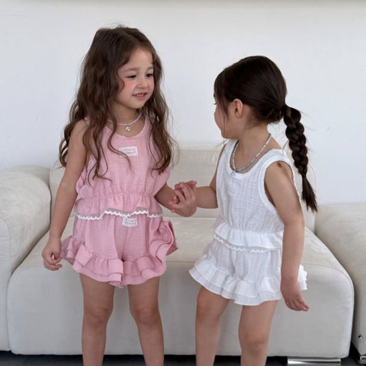Flow Tank Top Korean toddler tank top in pink made in Korea