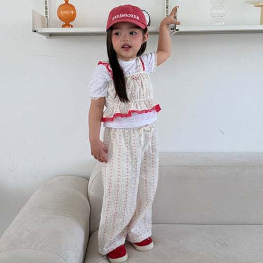 Vintage Veil Pants Korean toddler pants in cream made in Korea