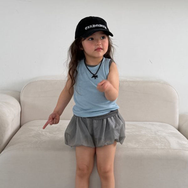 Slime Layered Tank Top Korean toddler tank top in sky blue made in Korea