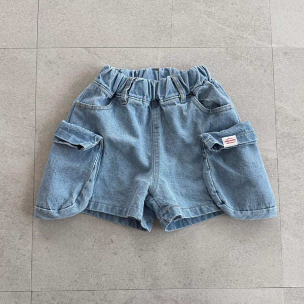 Nomad Cargo Pants Korean toddler cargos in medium blue made in Korea