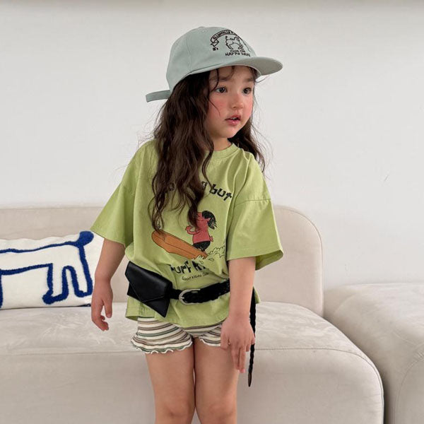 Kids Surfer Tee Korean toddler t-shirt in mint made in Korea