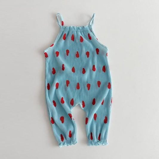 Pleated Overalls Korean infant overall in beige made in Korea