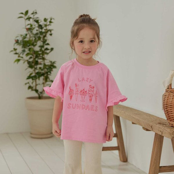 Parfait Tee Korean toddler t-shirt in yellow made in Korea