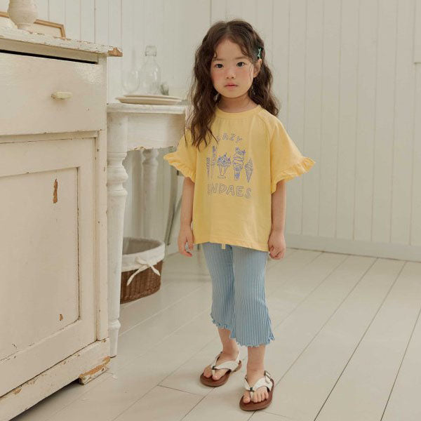 Daily Bootcut Pants Korean toddler pants in cream made in Korea