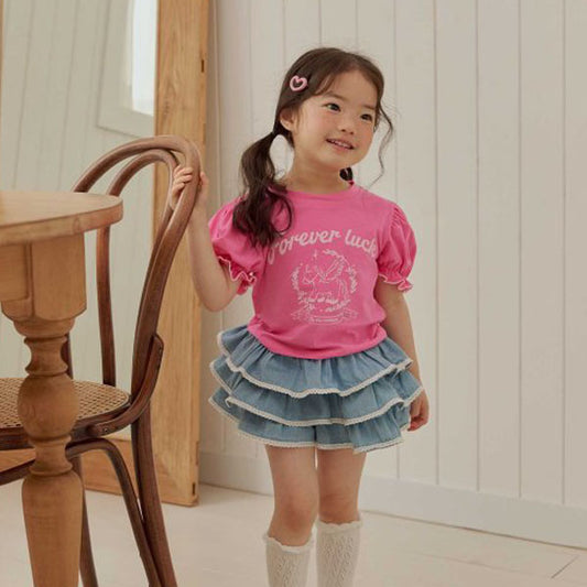 Pony Puff Tee Korean toddler t-shirt in brown made in Korea