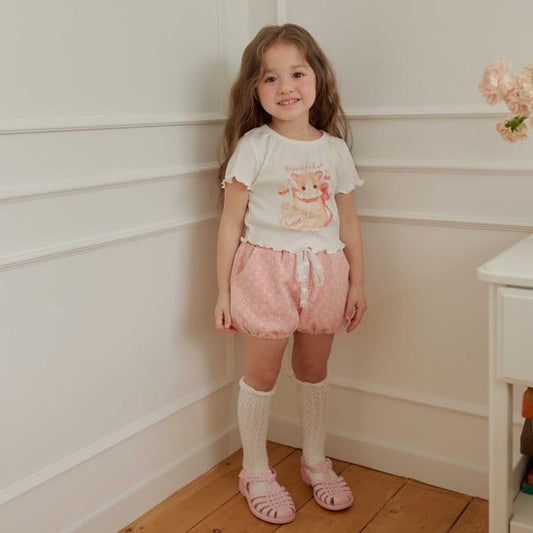 Mini Daisy Pants Korean toddler pants in pink made in Korea