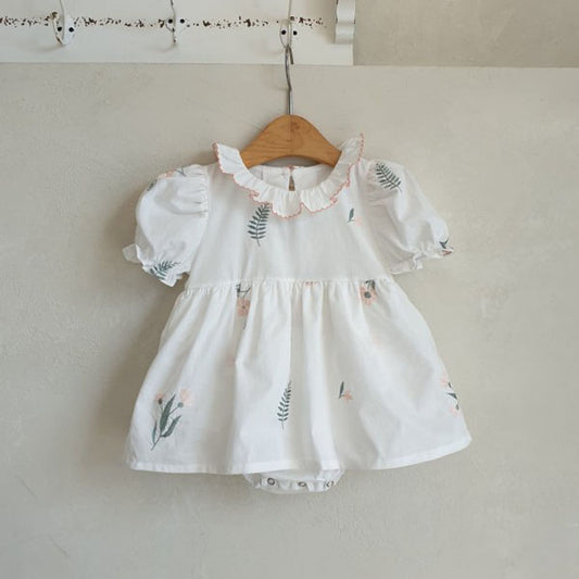Monte Bodysuit Korean infant bodysuit in flower made in Korea