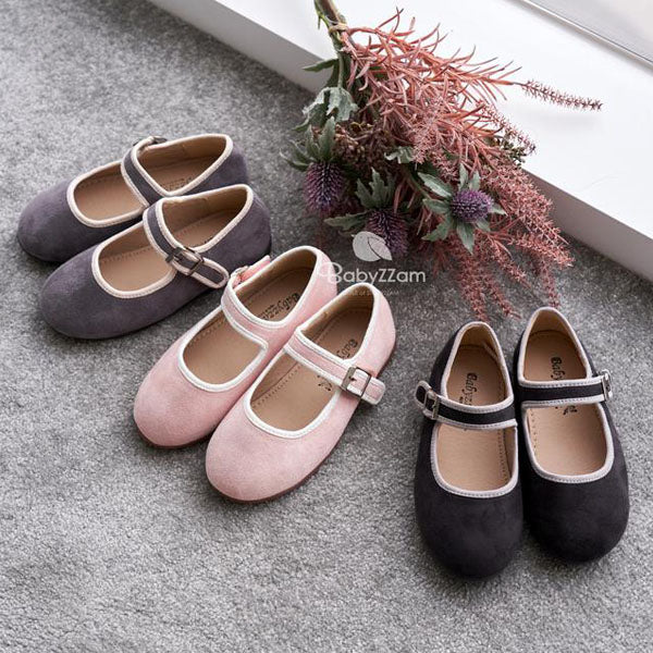 Y923 Hamin Flats Korean infant shoes in black made in Korea