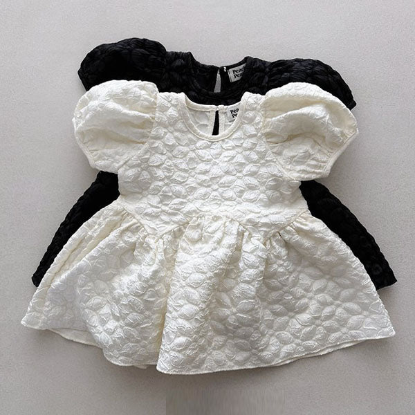 Amelie Blouse & Mini Dress Korean toddler dress in cream made in Korea