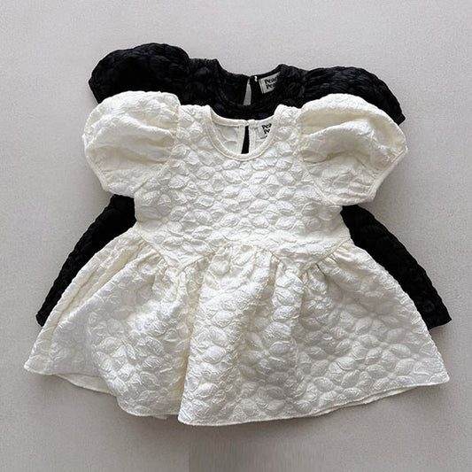 Amelie Blouse & Mini Dress Korean toddler dress in cream made in Korea