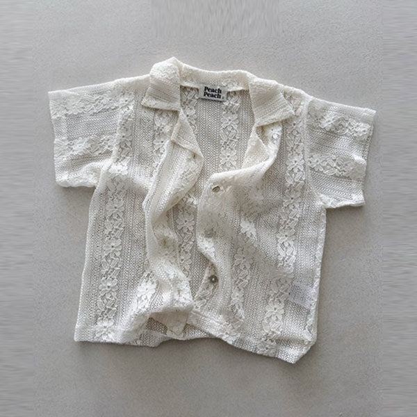 Objet Shirt Korean toddler shirt in cream made in Korea