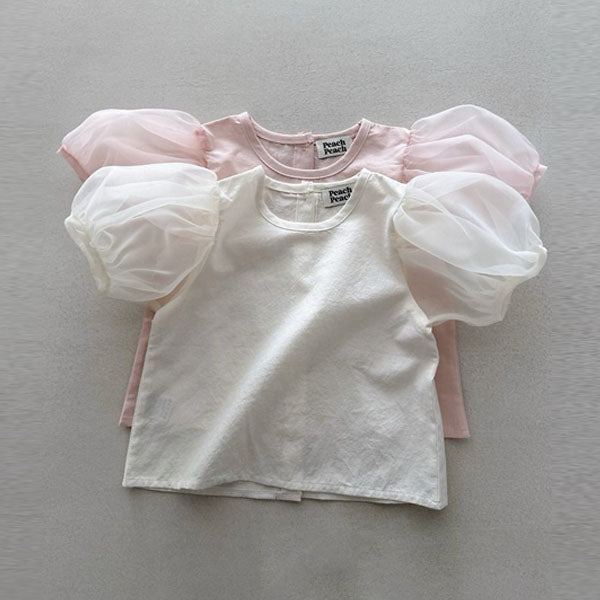 Laura Blouse Korean toddler blouse in cream made in Korea