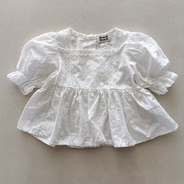 Aoi Blouse Korean toddler blouse in cream made in Korea