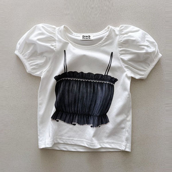 Anna Tee Korean toddler t-shirt in ivory made in Korea