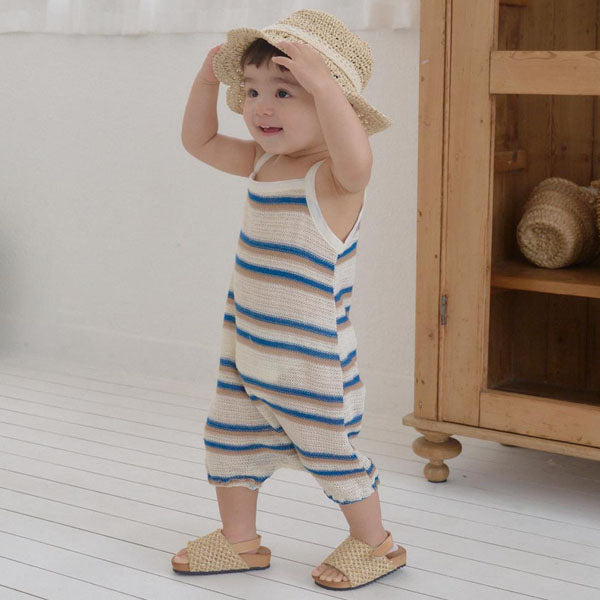 B Vacation Bodysuit Korean infant bodysuit in blue made in Korea
