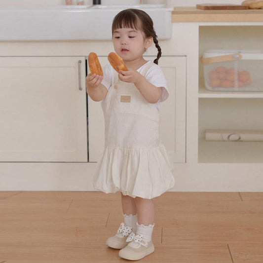 Cloud Bubble Overalls Korean infant overall in ivory made in Korea
