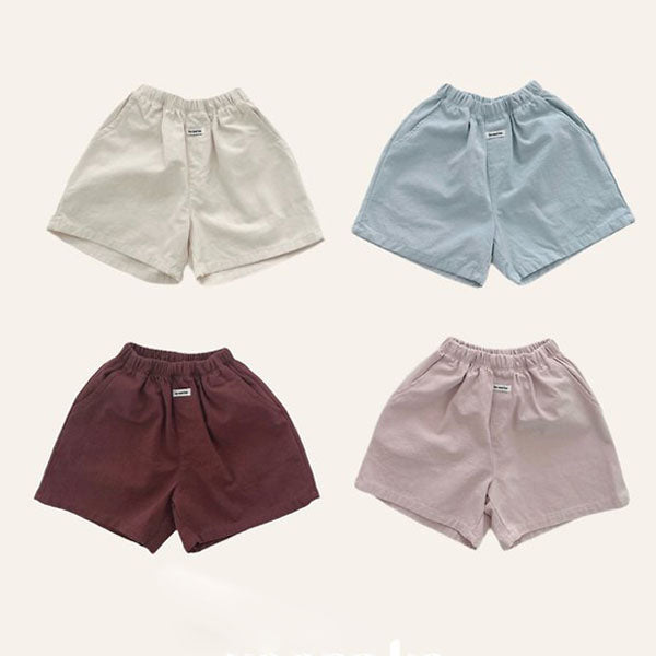 Name Shorts Korean infant shorts in oatmeal made in Korea