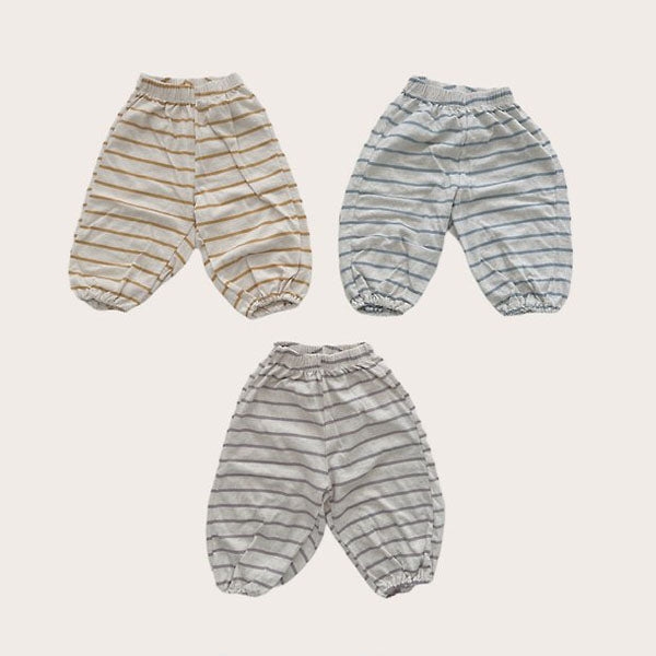 Stripe Jogger Pants Korean infant pants in yellow made in Korea