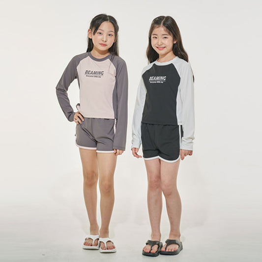 Rash Guard Set Korean toddler rashguard in pink made in Korea
