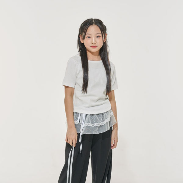Lace Skirt Korean juniors skirt in ivory made in Korea