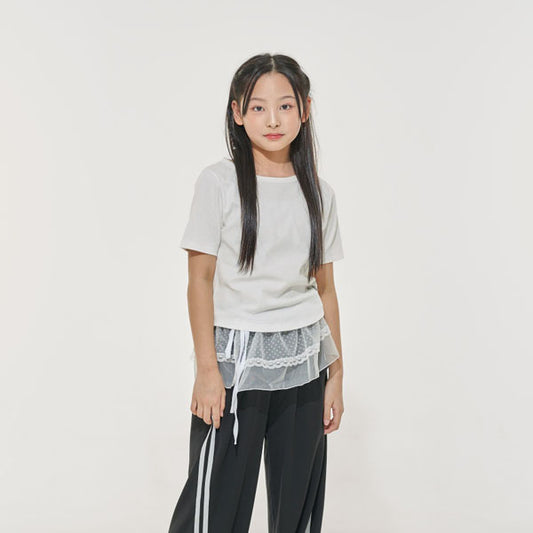 Lace Skirt Korean juniors skirt in ivory made in Korea