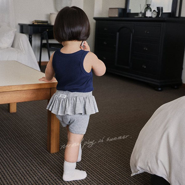 Petite Skirt Leggings Korean infant pants in navy made in Korea