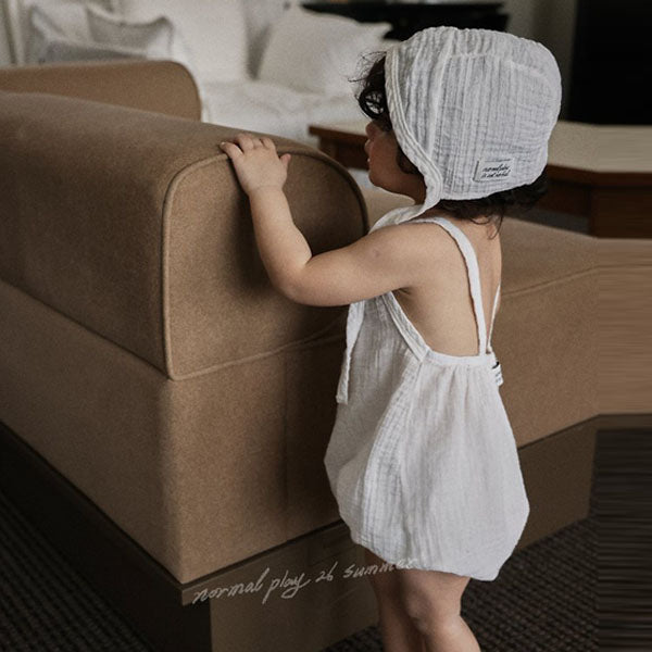Lovely Romper Bodysuit Korean infant bodysuit in ivory made in Korea