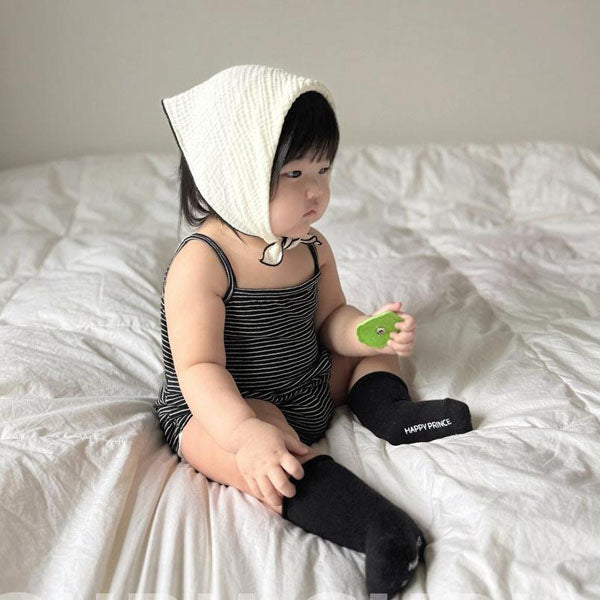 Ally Bodysuit Korean infant bodysuit in black made in Korea