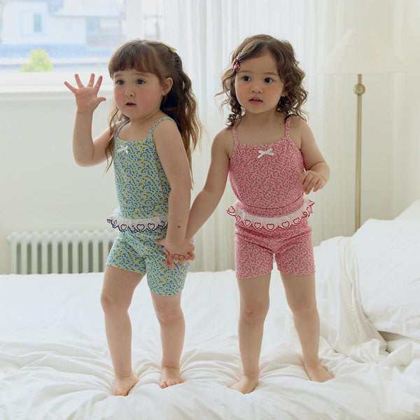 Suni Top & Bottom Set Korean toddler set in red made in Korea